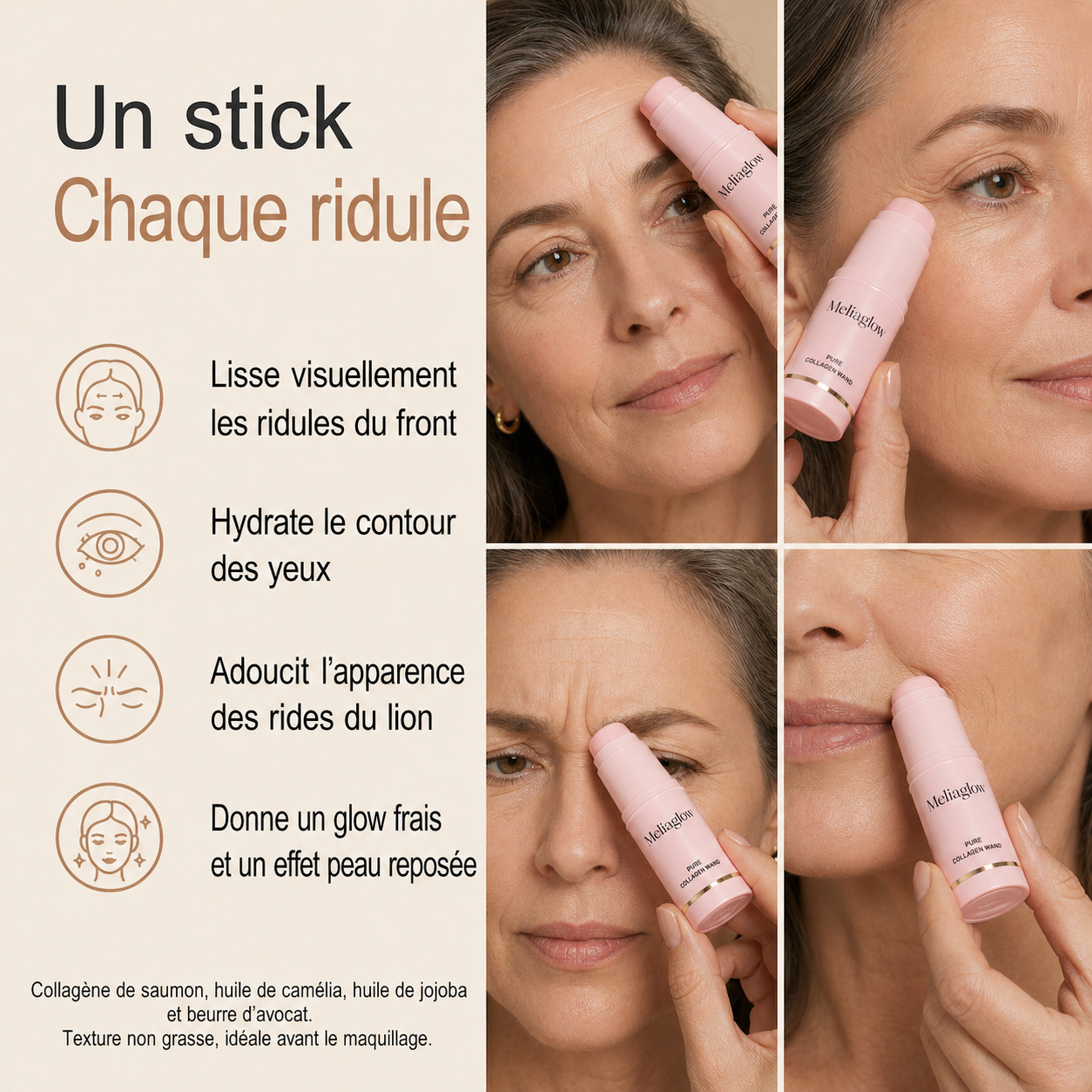 MeliaGlow™ — Peau plus lisse, plus fraîche, plus lumineuse, sans injection